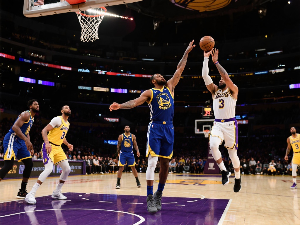 4月4日的这场常规赛，勇士与湖人的对决无